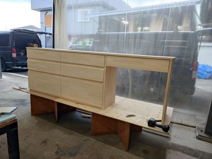 キッチン背面収納／造作家具　〈大工造作〉 画像